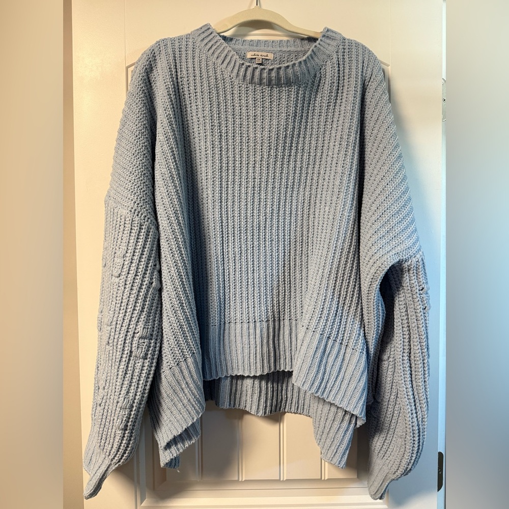 White Birch Light Blue Knit Sweater